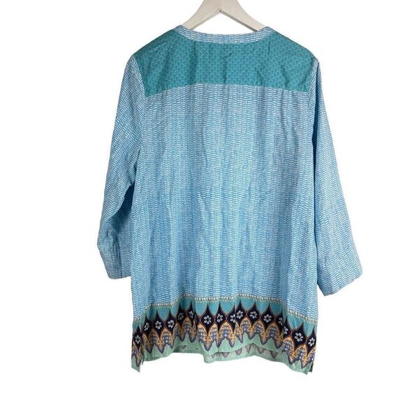 J. Jill Peasant tunic lace front Top size Medium - Picture 3 of 11